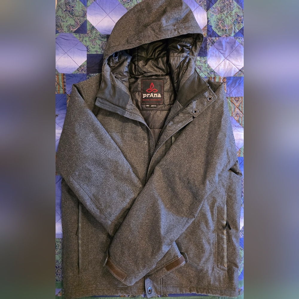 Prana Men's Medium Charcoal Performance Winter Coat